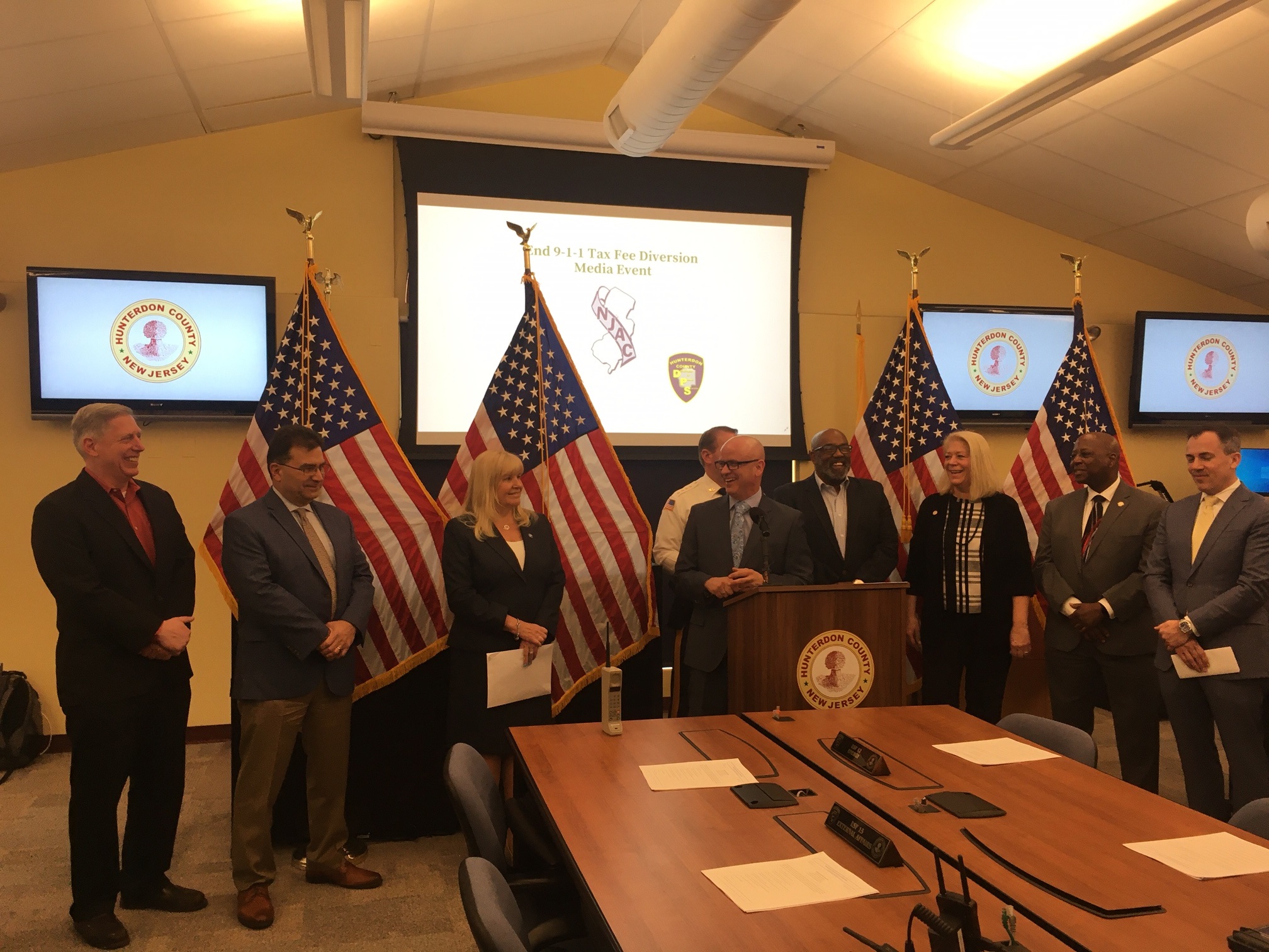 NJWA President Dominic Villecco Speaks at the “End the 911 Fee Diversion” Press Conference